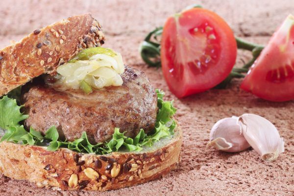 Beef burgers saffron salty
