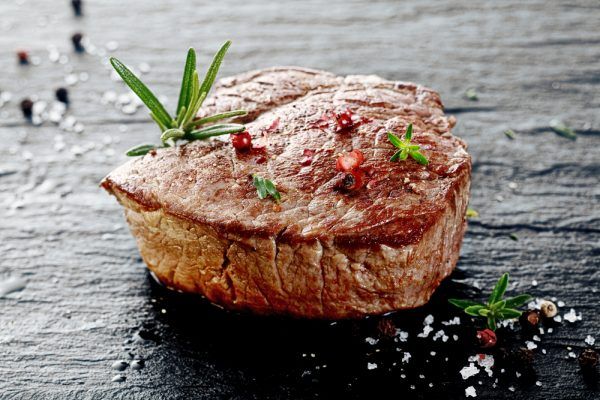 Sirloin with saffron salt
